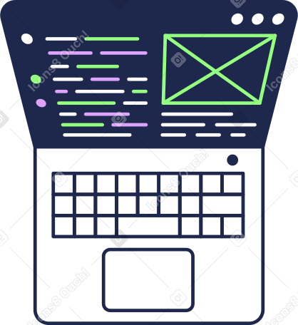 computadora portátil abierta PNG, SVG