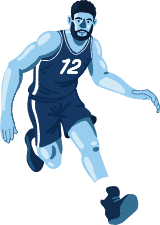 バスケットボール選手 のpngとsvgでのイラスト