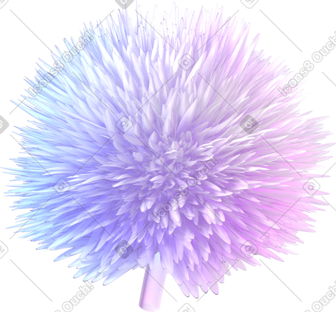 3D 抽象花 PNG, SVG