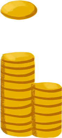 stack of gold coins Illustration in PNG, SVG