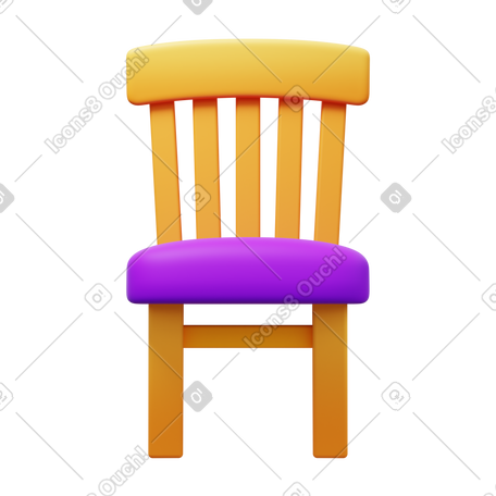 3D chair PNG, SVG