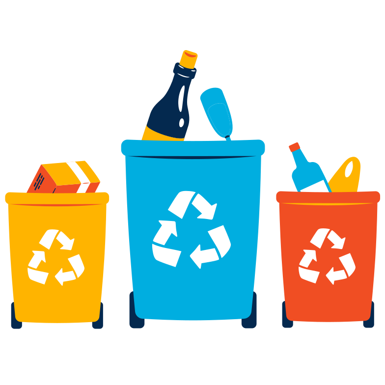 Waste sorting Clipart illustration in PNG, SVG