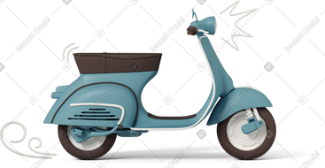 Scooter and lines PNG, SVG