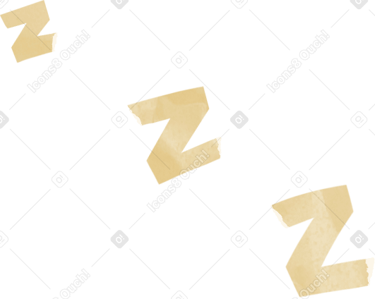 zzz Illustration in PNG, SVG