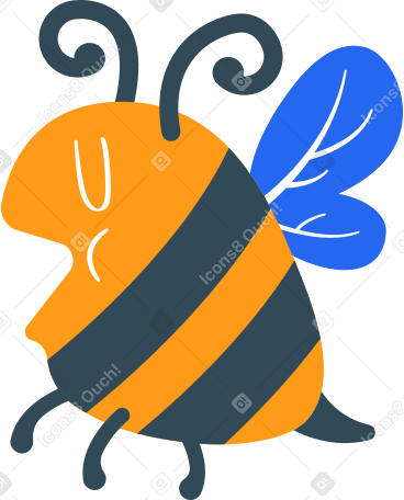 bee Illustration in PNG, SVG