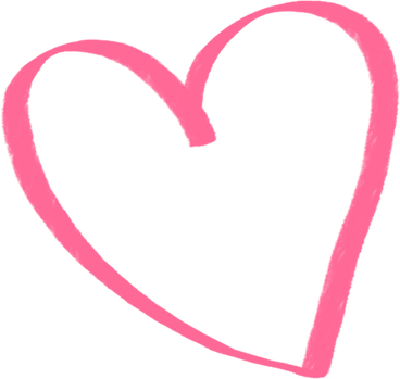 pink lined heart PNG, SVG