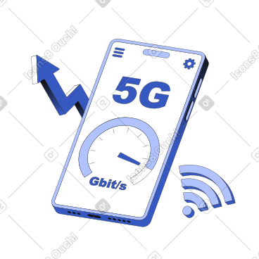 测量 5g 速度 PNG, SVG