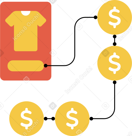 interface window with purchases and payment Illustration in PNG, SVG