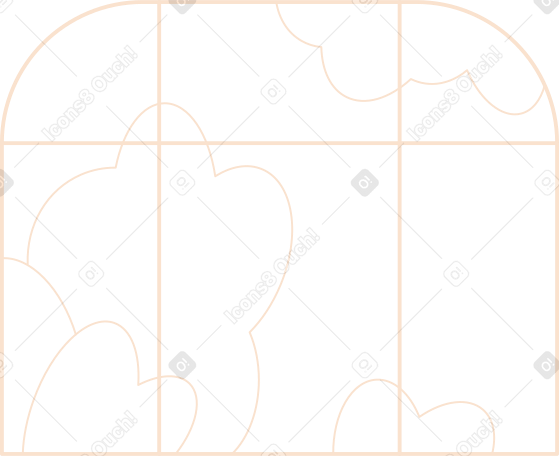 оконная рама с кустами в PNG, SVG