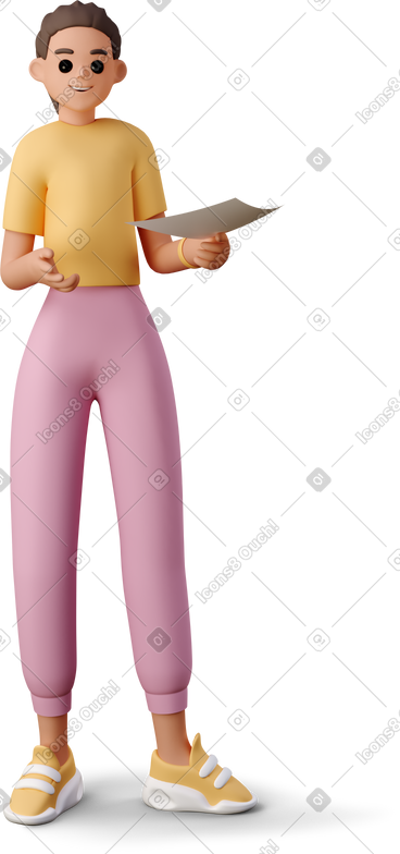 Girl explaining lesson material PNG, SVG