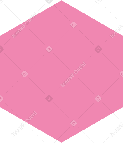 pink hexagon PNG, SVG
