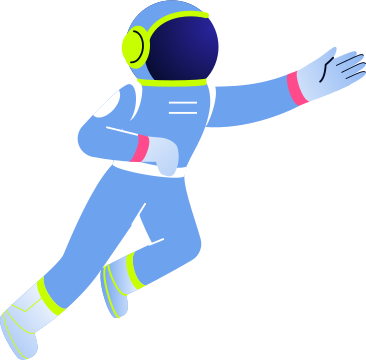 cosmonaut with his hand up PNG, SVG
