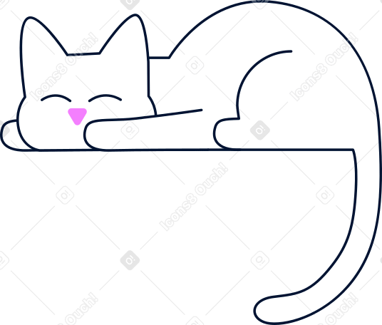 gato dormindo PNG, SVG
