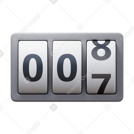 3D counter PNG, SVG