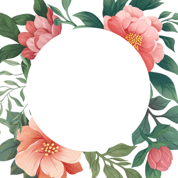 Decorative rose hip flowers with copy space PNG, SVG