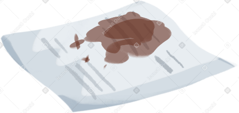 sheet of paper with a coffee stain PNG, SVG