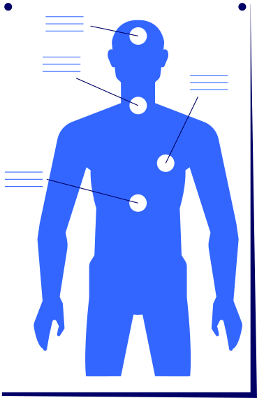 medical stand with human body PNG, SVG