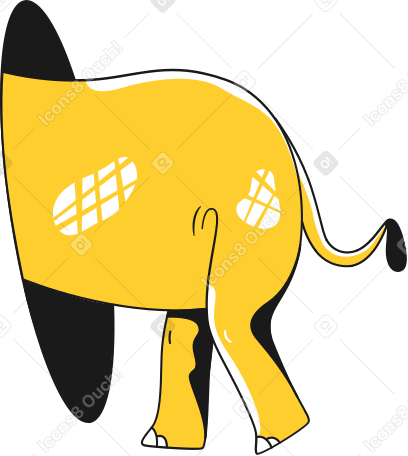 elephant butt Illustration in PNG, SVG