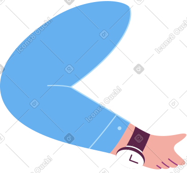 Arm with blue sleeve PNG, SVG