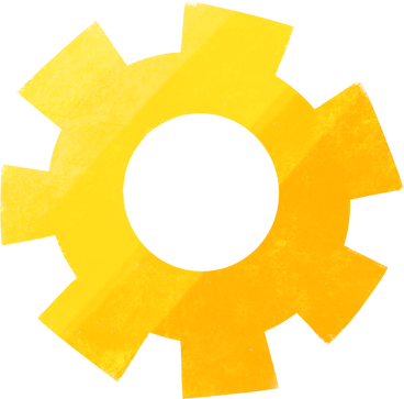 yellow gear PNG, SVG