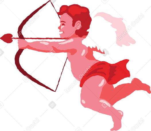 cupid Illustration in PNG, SVG