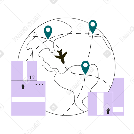 Logística de entrega en todo el mundo PNG, SVG