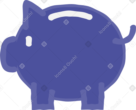 blue piggy bank PNG、SVG