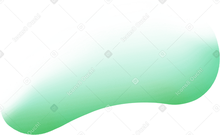 green rounded transparent shape PNG, SVG