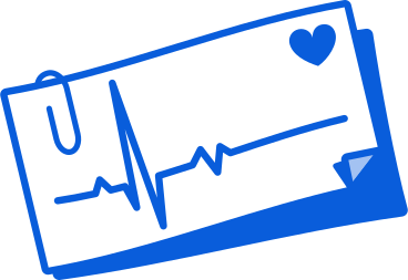 cardiogram on paper with paper clip PNG, SVG