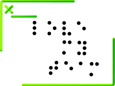 Frame with the braille text PNG, SVG