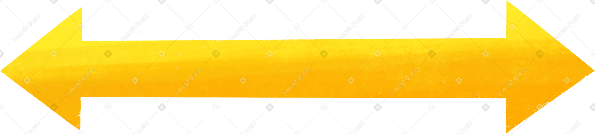 yellow distance arrow Illustration in PNG, SVG