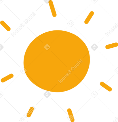 yellow  sun with rays PNG, SVG