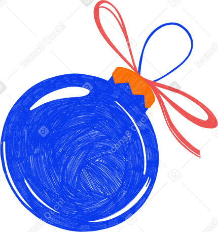 blue round new year's eve ball Illustration in PNG, SVG