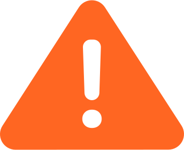 Triangolo arancione con un punto esclamativo PNG, SVG