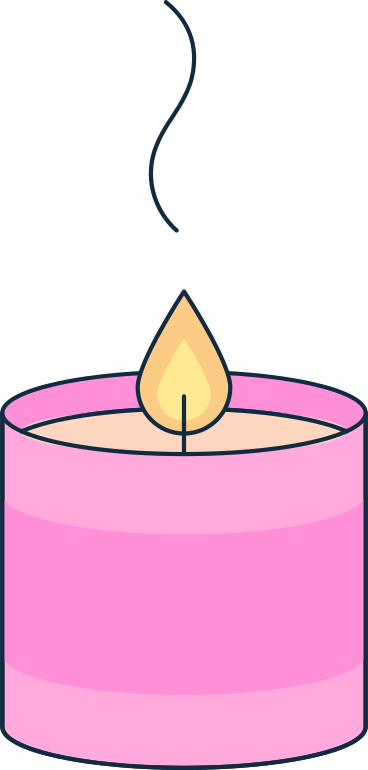 aroma candle PNG, SVG