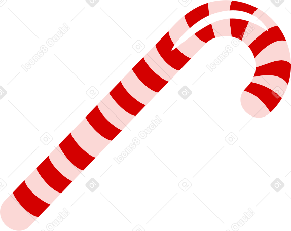 Bastón de caramelo de navidad a rayas PNG, SVG