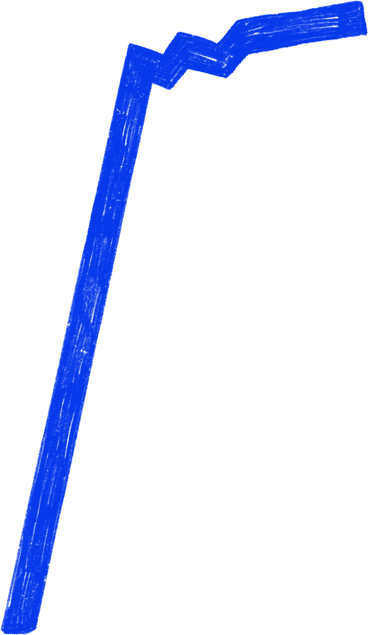blue straw PNG, SVG