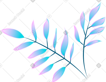 带叶子的树枝 PNG, SVG