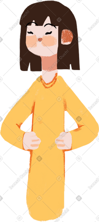 the girl has her hands at her waist PNG, SVG