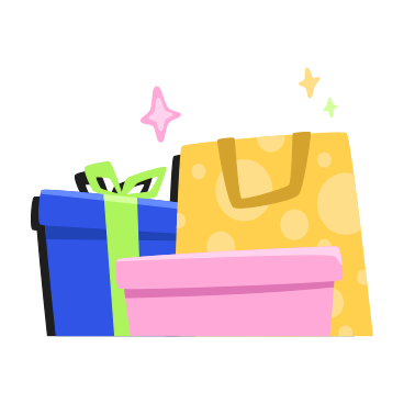 Bolsa de compras, caja y regalo. PNG, SVG