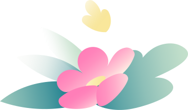 pink flower with leaves PNG, SVG