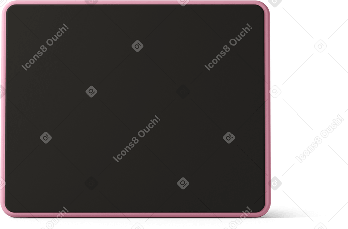 3D black tablet screen PNG, SVG