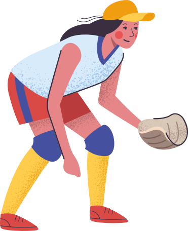 softball player Illustration in PNG, SVG