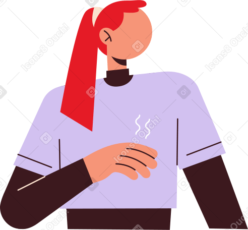 woman looks away and smiles PNG, SVG