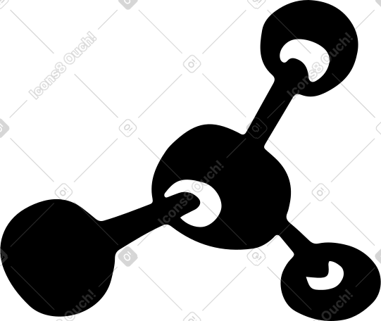 Connection of molecules PNG, SVG