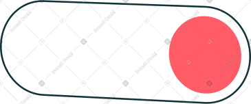 Turned white and red slider PNG, SVG