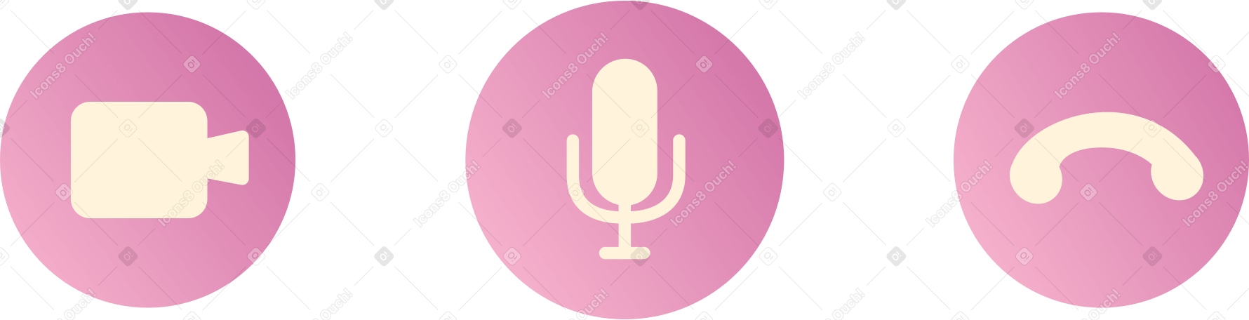 zoom call interface Illustration in PNG, SVG