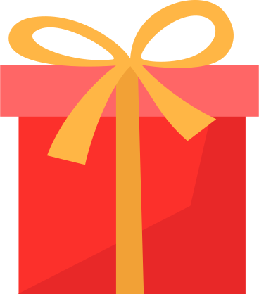 red gift with bow PNG, SVG