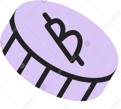 coin with bitcoin Illustration in PNG, SVG