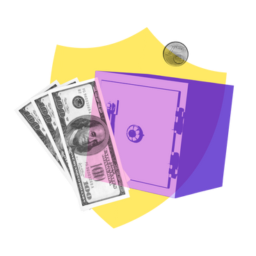 safe with money PNG, SVG